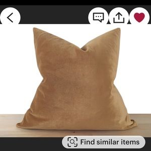 Velvet camel lumbar pillow 12” x 24”
